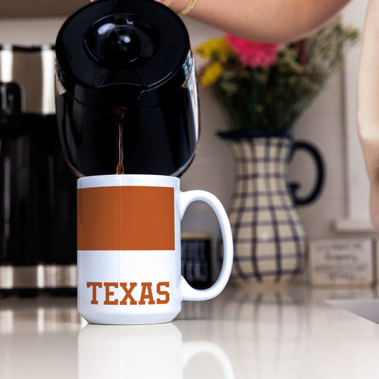 Texas 15oz Colorblock Sublimated Mug - Logo Brands - Flyclothing LLC