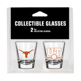 Texas Campus Colors 2oz Letterman Shot Glass 2 Pack