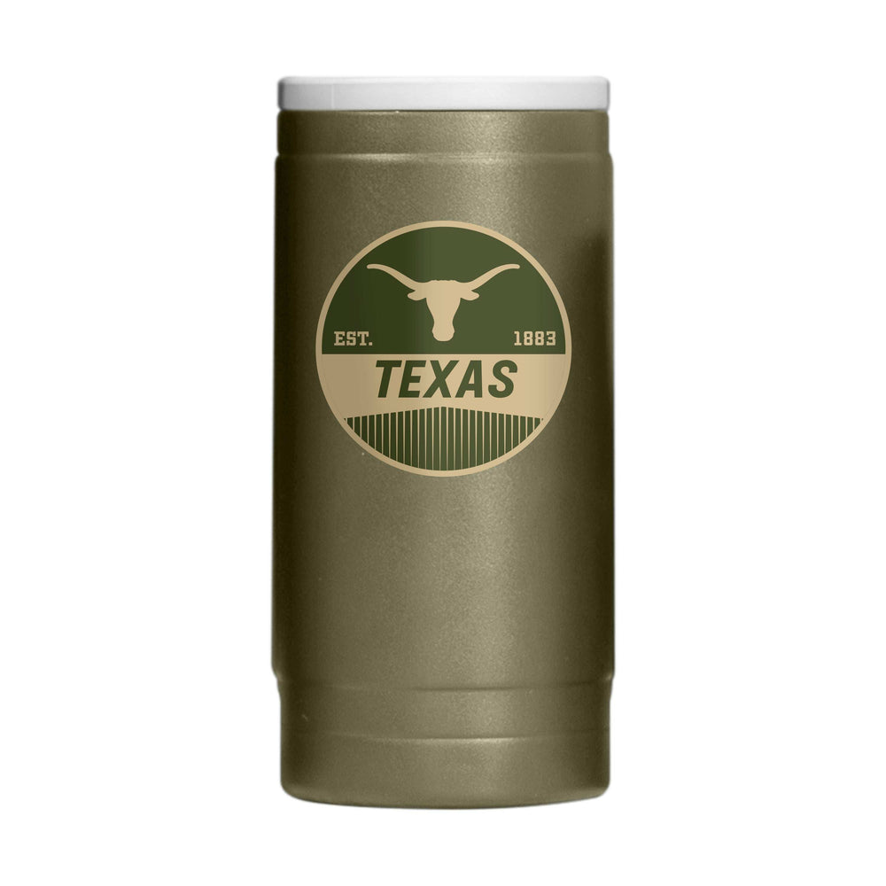 Texas Badge Powder Coat Slim Can Coolie - Logo Brands - Flyclothing LLC