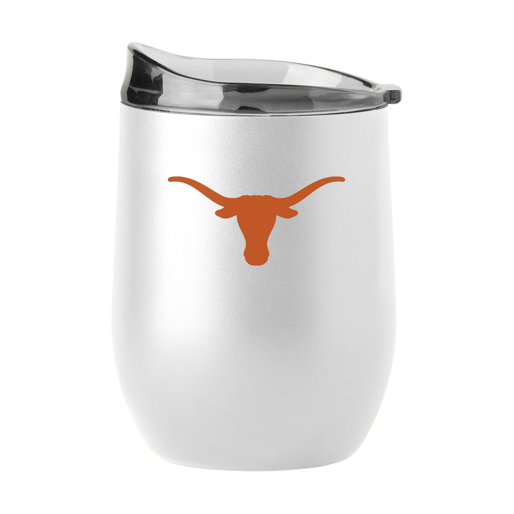 Texas 16oz Swagger White Powder Coat Curved Beverage