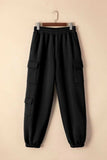 Pocketed Elastic Waist Active Joggers - Trendsi - Flyclothing LLC