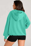 Pocketed Half Zip Long Sleeve Hoodie - Trendsi - Flyclothing LLC