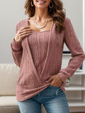 Square Neck Long Sleeve T-Shirt - Trendsi