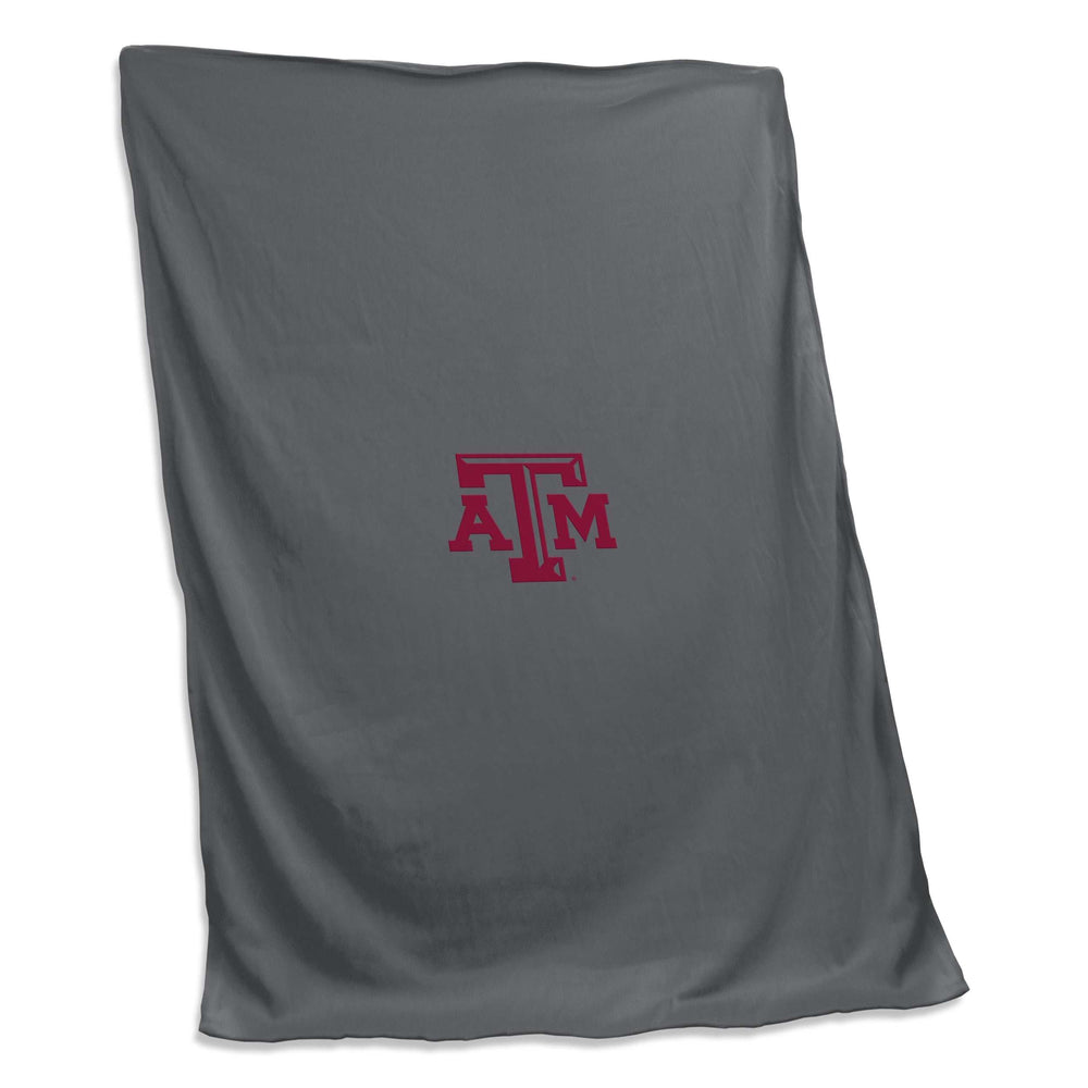 TX A&M Charcoal Sweatshirt Blanket (Screened) - Logo Brands - Flyclothing LLC
