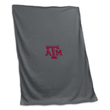 TX A&M Charcoal Sweatshirt Blanket (Screened) - Logo Brands - Flyclothing LLC