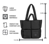 Texas A&M Puff Black Tote
