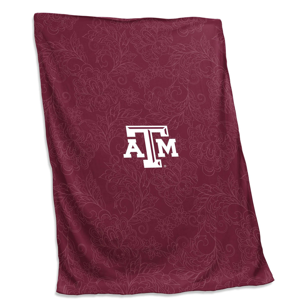 TX A&M Maroon Paisley Sweatshirt Blanket (Screened) - Logo Brands - Flyclothing LLC