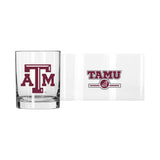 Texas A&M 14oz Letterman Rocks Glass