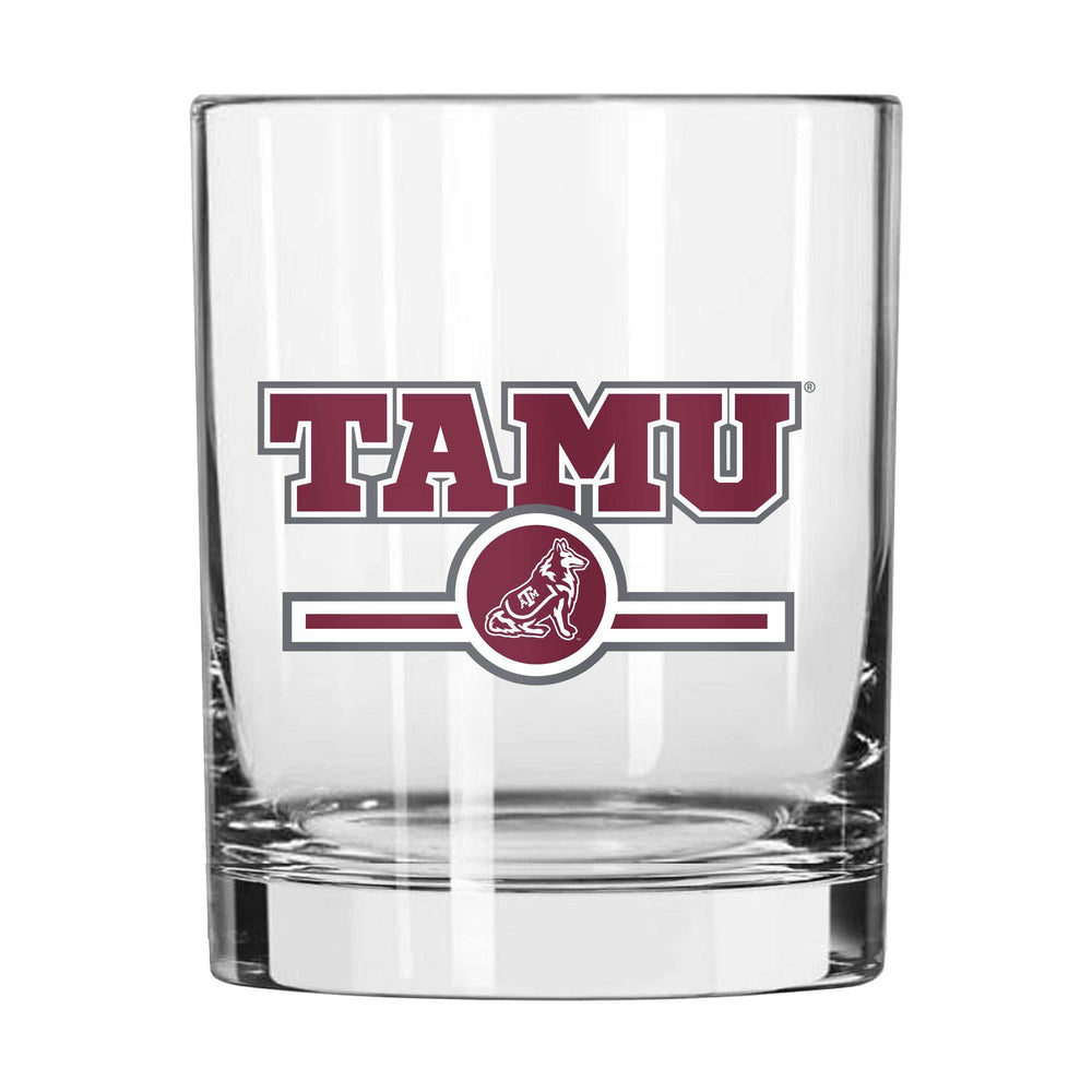 Texas A&M 14oz Letterman Rocks Glass - Logo Brands - Flyclothing LLC