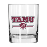 Texas A&M 14oz Letterman Rocks Glass