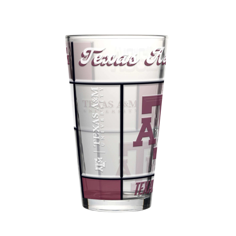 Texas A&M 16oz Quilted Stained Pint Glass - Logo Brands - Flyclothing LLC