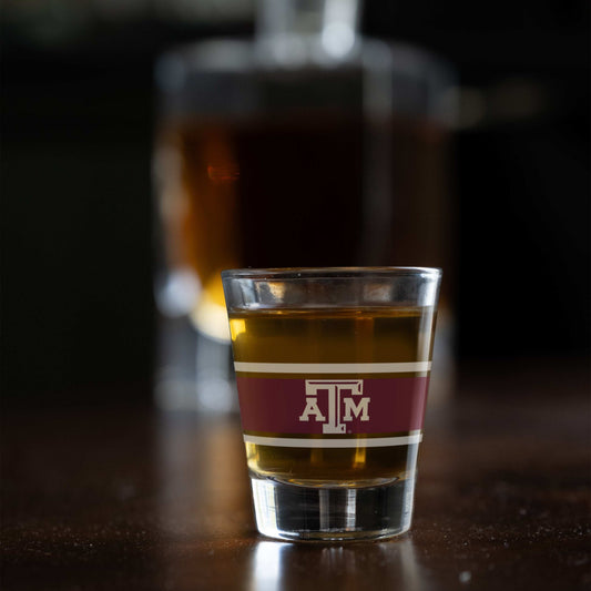 Texas A&M 2oz Stripe Shot Glass - Logo Brands - Flyclothing LLC