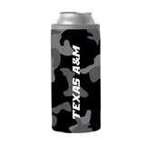 Texas A&M Black Camo 12oz Slim Can Coolie