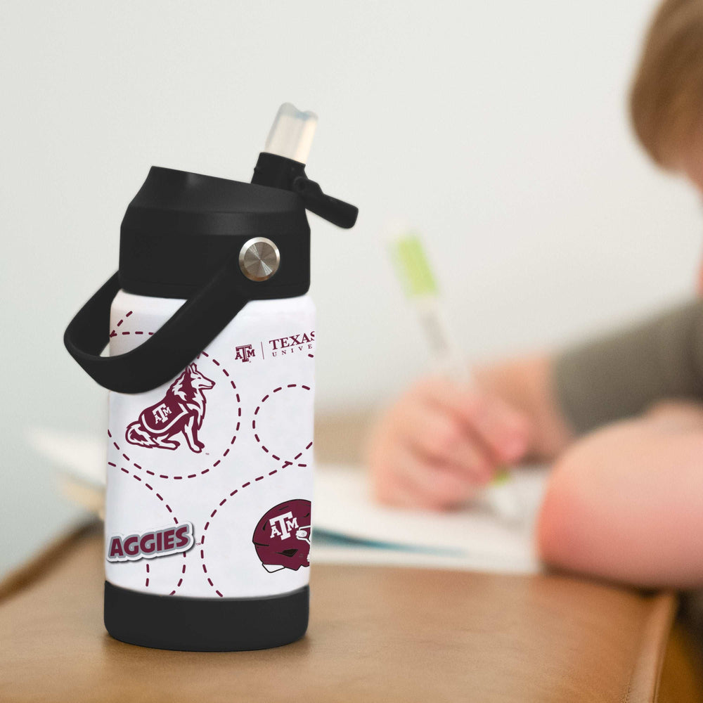 Texas A&M 12oz Mascot SS Kids Bottle - Logo Brands - Flyclothing LLC
