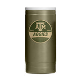 Texas A&M  Badge Powder Coat Slim Can Coolie