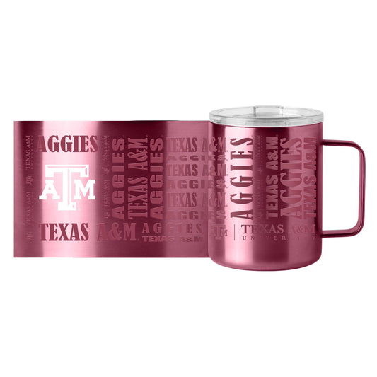 Texas A&M 15oz Replay Stainless Steel Mug - Logo Brands - Flyclothing LLC