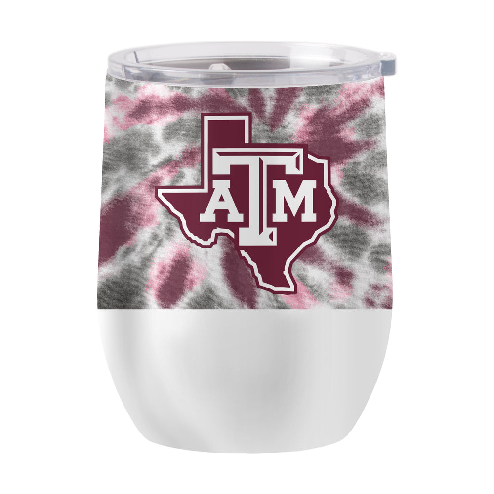 Texas A&M 16oz Tie Dye Stainless Curved Beverage