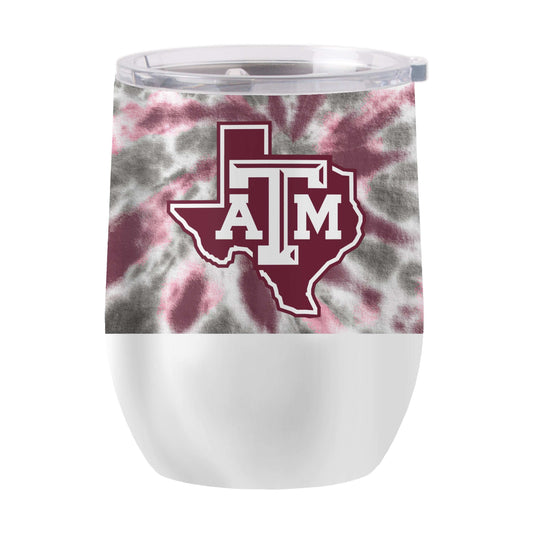 Texas A&M 16oz Tie Dye Stainless Curved Beverage - Logo Brands - Flyclothing LLC