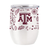 Texas A&M 16oz Botanical Stainless Curved Beverage