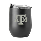 TX A&M GunMetal 16oz Black Powder Curved Beverage