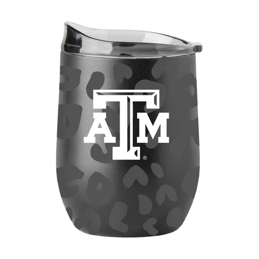 Texas A&M Leopard 16oz Black Powdercoat Curved Beverage - Logo Brands - Flyclothing LLC