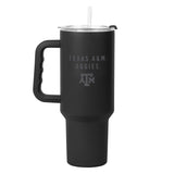 Texas A&M 40oz Black Tonal Powder Coat Tumbler