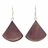 Pink Clam Shell Fan Drop Earrings - Artisana