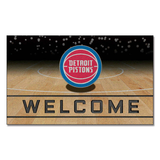 Detroit Pistons Rubber Door Mat - 18in. x 30in. - Detroit Pistons