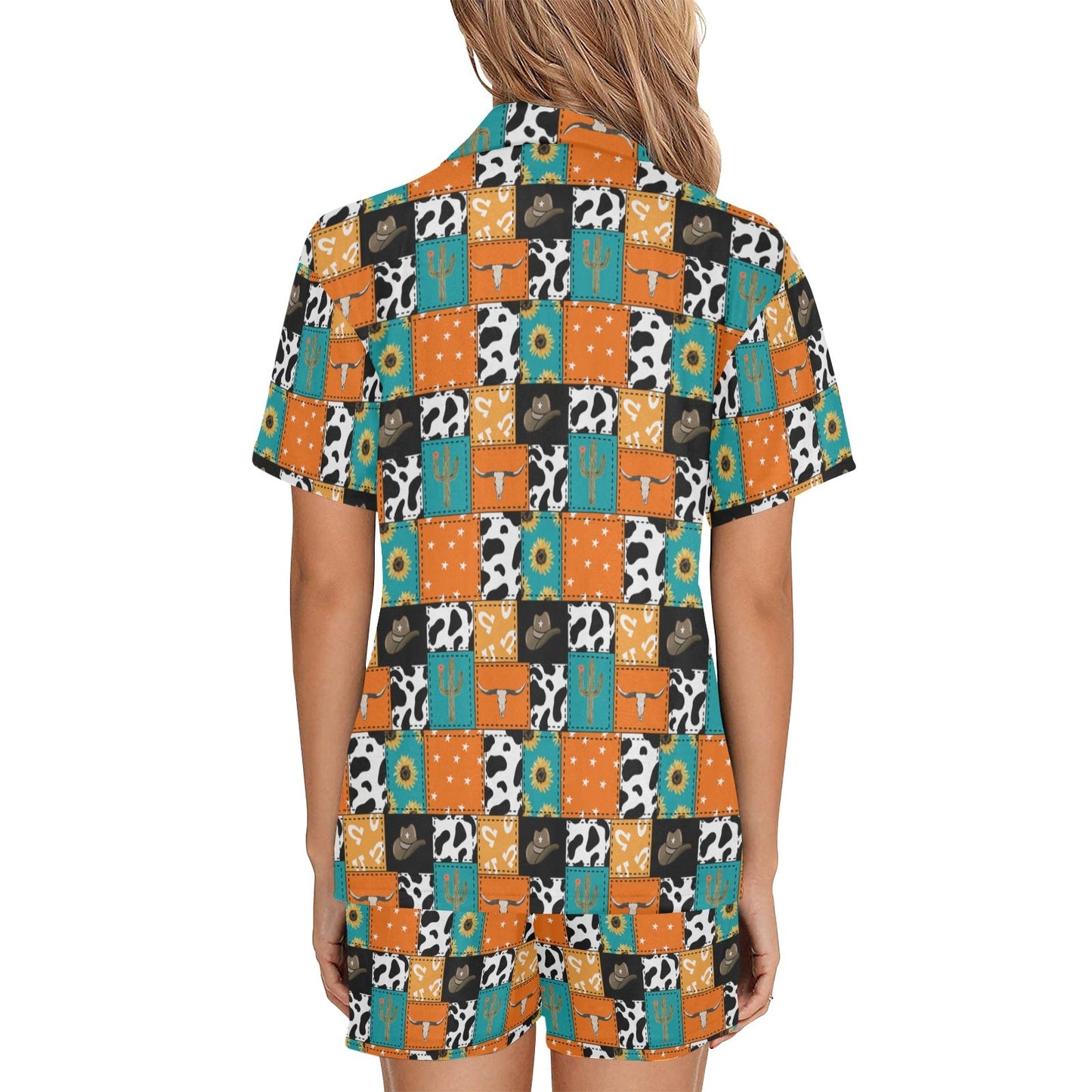Baha Ranch Western Patchwork Women's Western Pajama Set