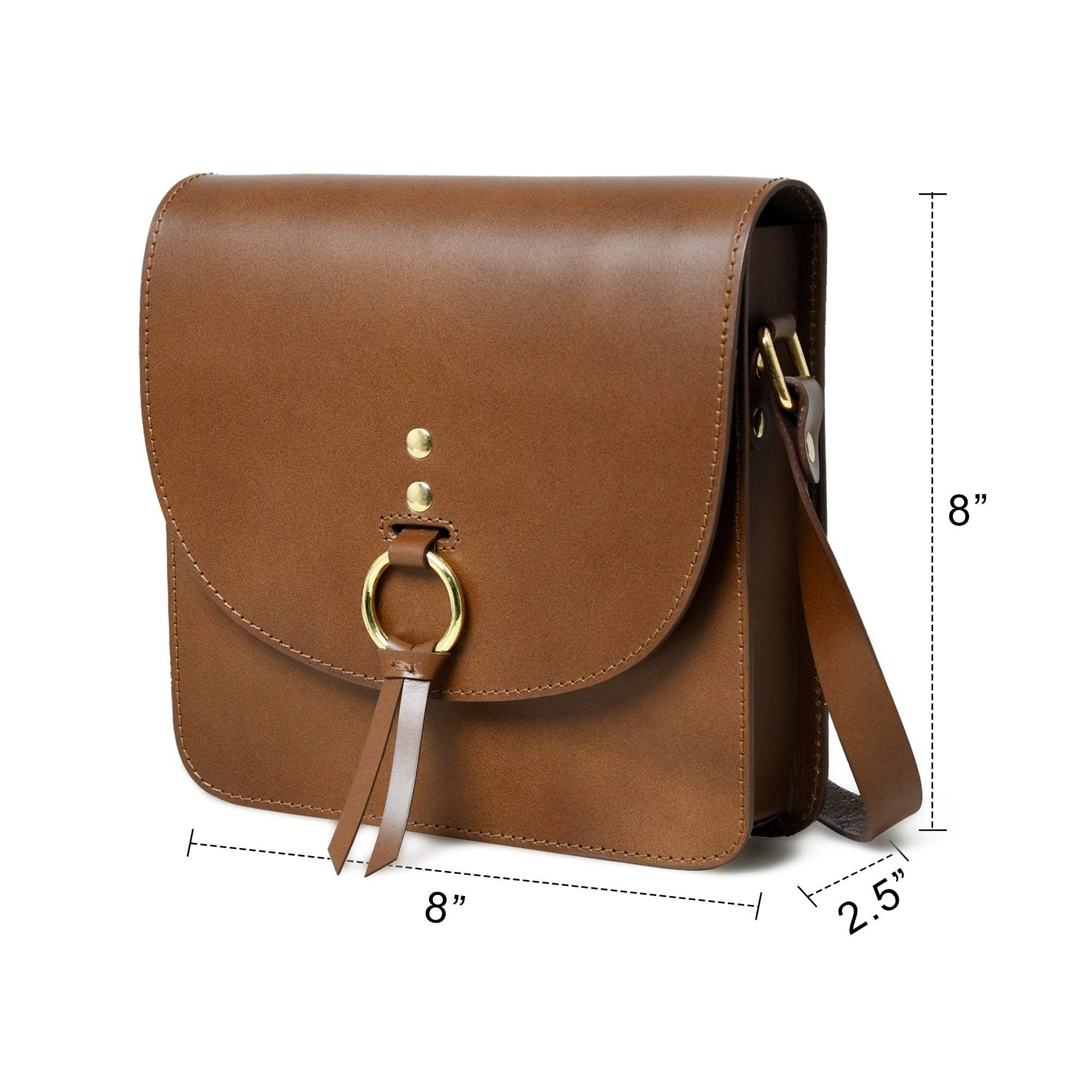 Brown Elegance Crossbody Sling Bag - Classy Leather Bags - Flyclothing LLC