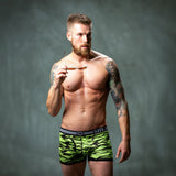 SHEATH 2.1 Polyester Camo Men's Pouch Trunk 3"