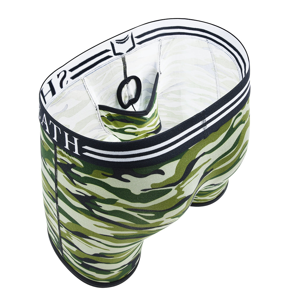 SHEATH 2.1 Polyester Camo Men's Pouch Trunk 3" (4 Pack)