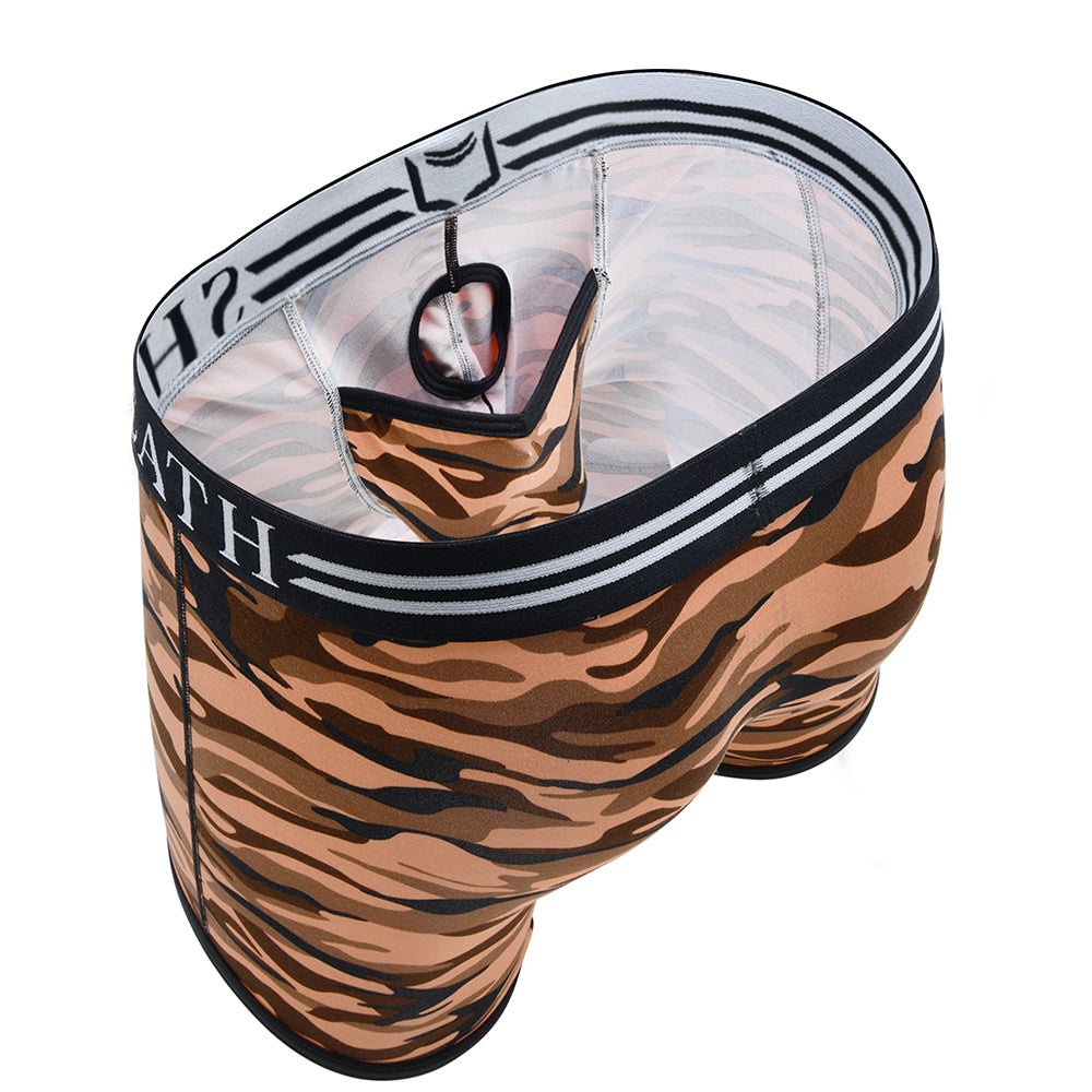 SHEATH 2.1 Polyester Camo Men's Pouch Trunk 3" (4 Pack)
