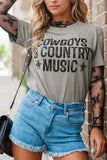 Letter Graphic Round Neck Short Sleeve T-Shirt - Trendsi
