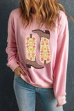 Boot Graphic Long Sleeve Sweatshirt - Trendsi - Flyclothing LLC