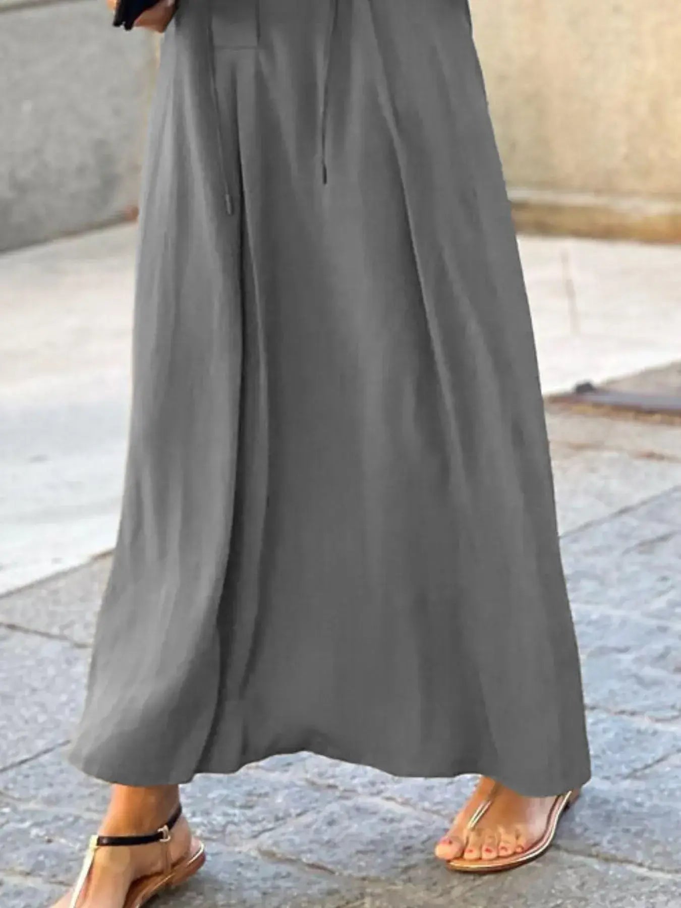 Full Size Solid Color Maxi Shirt Dress Plus Size - Trendsi - Flyclothing LLC
