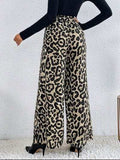 Printed Elastic Waist Wide Leg Pants - Trendsi - Flyclothing LLC