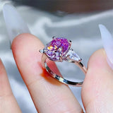 3 Carat Moissanite 925 Sterling Silver Ring - Trendsi