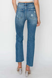 RISEN High Rise Distressed Ankle Jeans - Trendsi - Flyclothing LLC