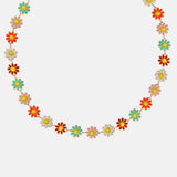 Titanium Steel Oil Drip Flower Necklace - Trendsi - Flyclothing LLC