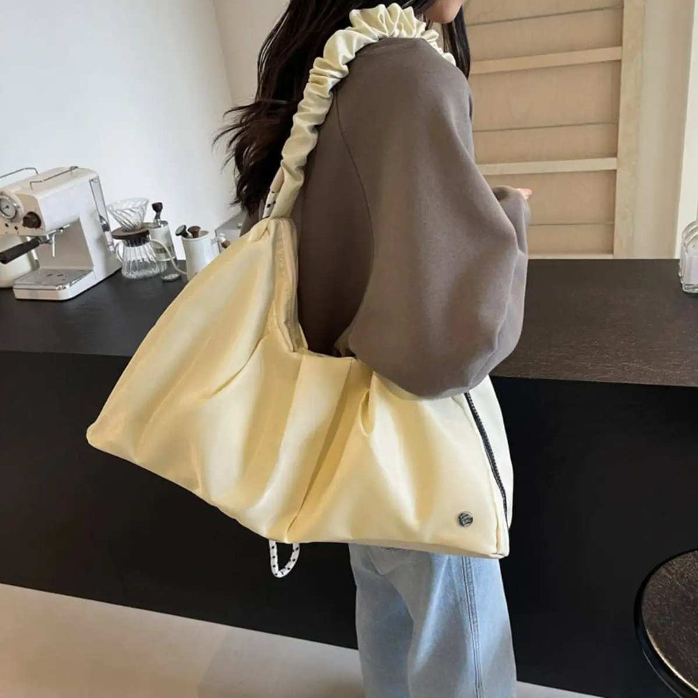 Ruched Large Tote Bag - Trendsi - Flyclothing LLC