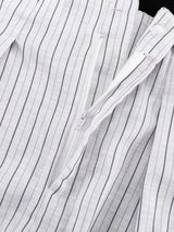 Pinstripe Cropped Blazer and Pleated Shorts Set - Trendsi - Flyclothing LLC