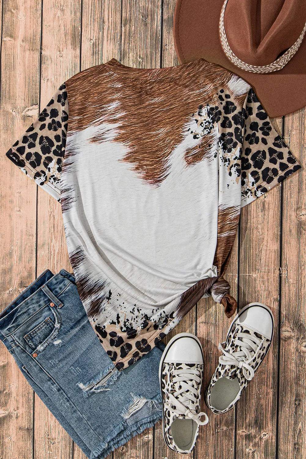Sunflower Graphic Round Neck Short Sleeve T-Shirt - Trendsi - Flyclothing LLC