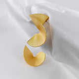 18K Gold-Plated Copper Fan-Shaped Earrings - Trendsi - Flyclothing LLC