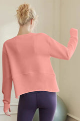 Basic Bae Air Scuba Round Neck Long Sleeve Sweatshirt - ShopBasicbae - Flyclothing LLC