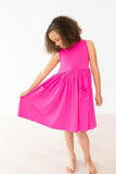 Hot Pink Tank Pocket Twirl Dress - Mila & Rose ® - Flyclothing LLC
