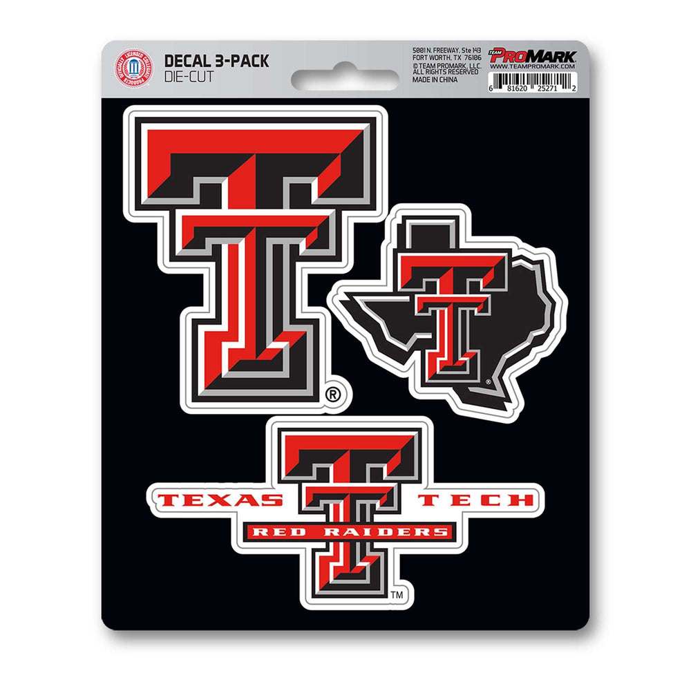 Texas Tech University Decal 3-pk - Logo Brands - Flyclothing LLC