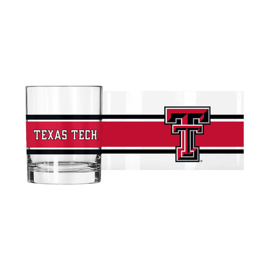 Texas Tech 14oz Stripe Rocks Glass - Logo Brands - Flyclothing LLC