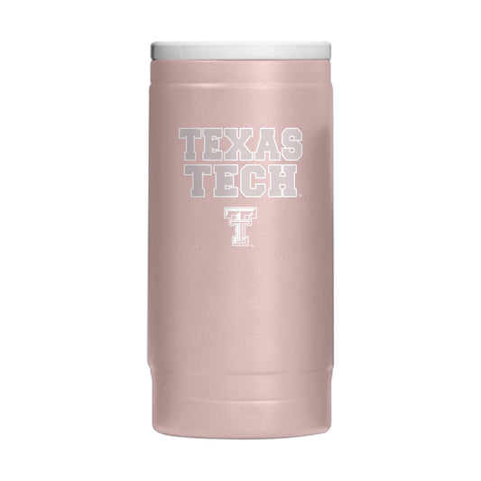 Texas Tech Stencil Powder Coat Slim Can Coolie - Logo Brands - Flyclothing LLC