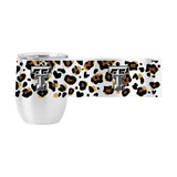 Texas Tech 16oz Neutral Leopard Stainless Curved Beverage